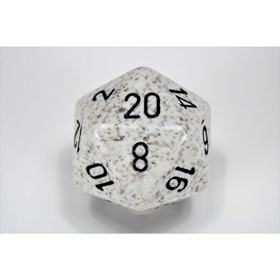 CHXXS2087 Arctic Camo Speckled Die Black Numbers D20 34mm Pack of 1 (ONLINE ORDER ONLY)