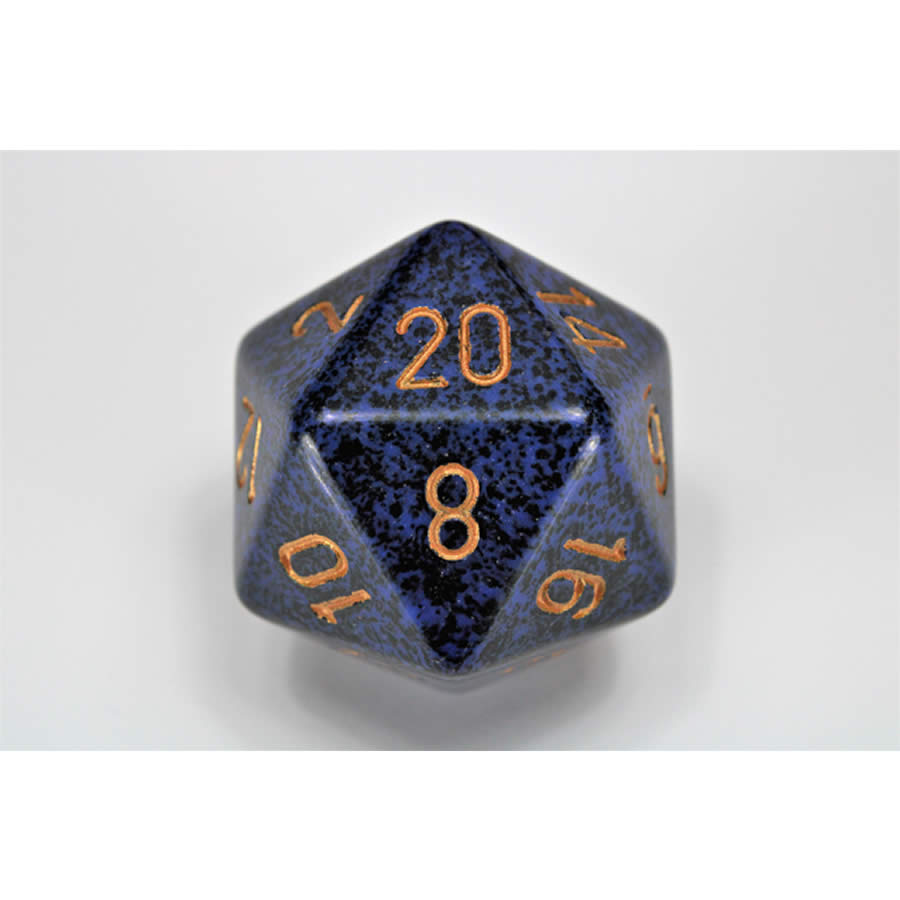 CHXXS2093 Golden Cobalt Speckled Die Gold Numbers D20 34mm Pack of 1 (ONLINE ORDER ONLY)