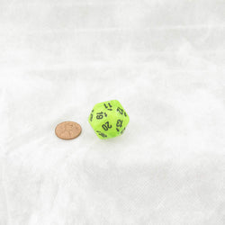 CHXXVUD00 Bright Green Vortex Countup and Down Die with Black Numbers D20 25mm (1in) Pack of 1 (ONLINE ORDER ONLY)