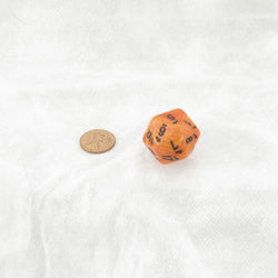 CHXXVUD03 Orange Vortex Countup and Down Die with Black Numbers D20 25mm (1in) Pack of 1 (ONLINE ORDER ONLY)