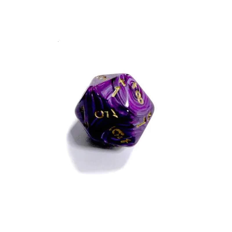 CHXXVUD07 Purple Vortex Countup and Down Die with Gold Numbers D20 25mm (1in) Pack of 1 (ONLINE ORDER ONLY)