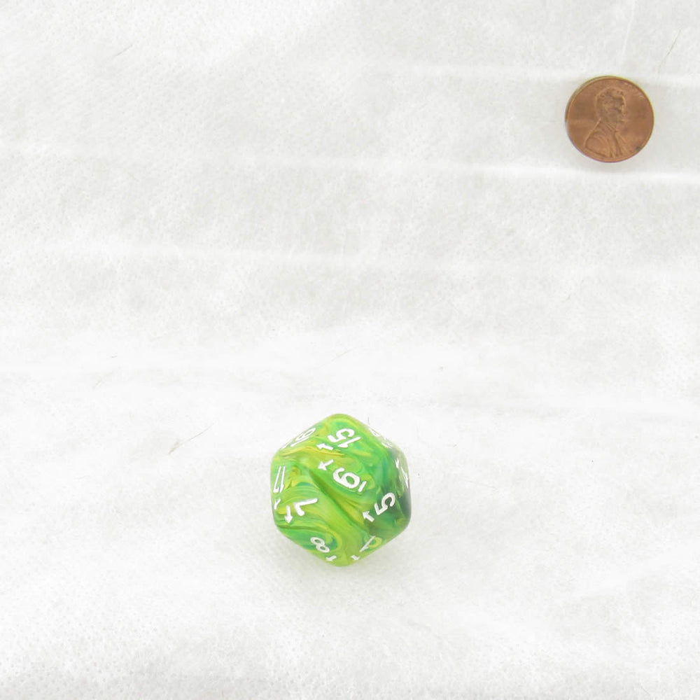 CHXXVUD15 Dandelion Vortex Countup and Down Die with White Numbers D20 25mm (1in) Pack of 1 (ONLINE ORDER ONLY)