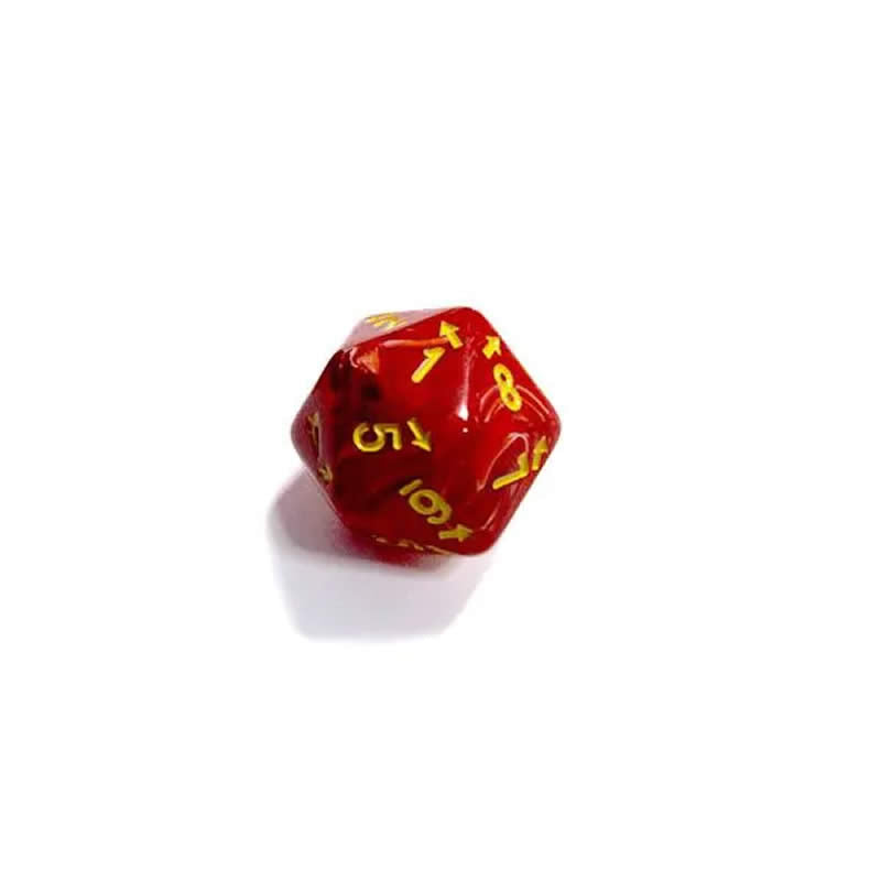 CHXXVUD44 Red Vortex Countup and Down Die with Yellow Numbers D20 25mm (1in) Pack of 1 (ONLINE ORDER ONLY)
