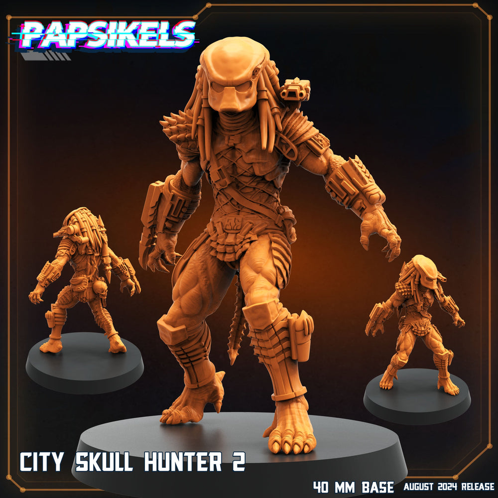 3D Printed Papsikels August 2024 Scifi City Skull Hunter Set28mm 32mm (Online Only)
