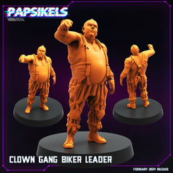 3D Printed Papsikels Clown Gang Biker Leader February 2025 Cyberpunk 28mm 32mm (Online Only)