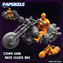 3D Printed Papsikels Clown Gang Biker Leader February 2025 Cyberpunk 28mm 32mm (Online Only)