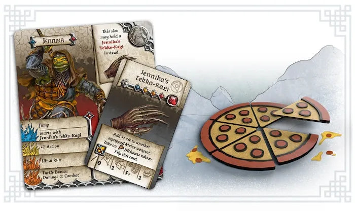 Zombicide: White Death Jennika and Plastic Pizza Tokens Pack - Kickstarter Exclusive (ONLINE ORDER ONLY)