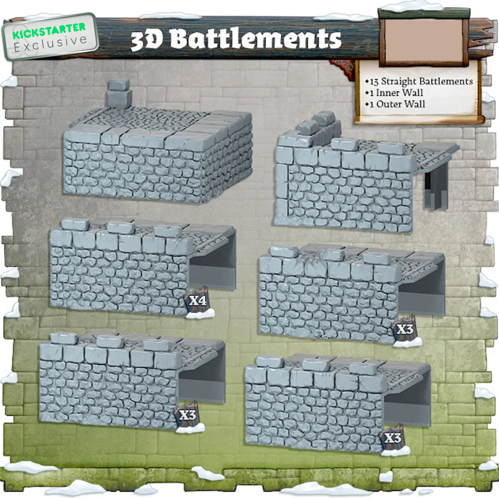 Zombicide: White Death 3D Battlements - Kickstarter Exclusive (ONLINE ORDER ONLY)