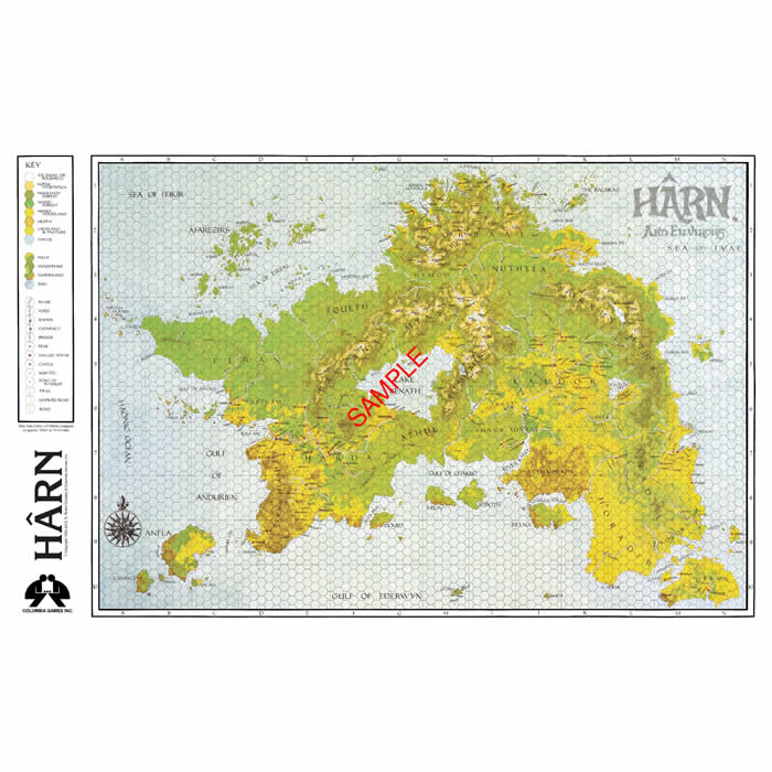 COL5001AF Harnworld Map Harn RPG Map Columbia Games (ONLINE ORDER ONLY)
