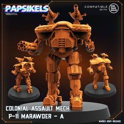 3D Printed Papsikels Colonial Assault Mech P11 Set 28mm 32mm (Online Only)