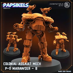 3D Printed Papsikels Colonial Assault Mech P11 Set 28mm 32mm (Online Only)