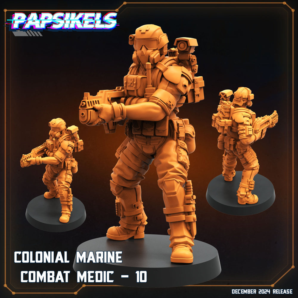 3D Printed Papsikels Colonial Marine Combat Medic Team Dec. 2024 SciFi 28mm 32mm (Online Only)