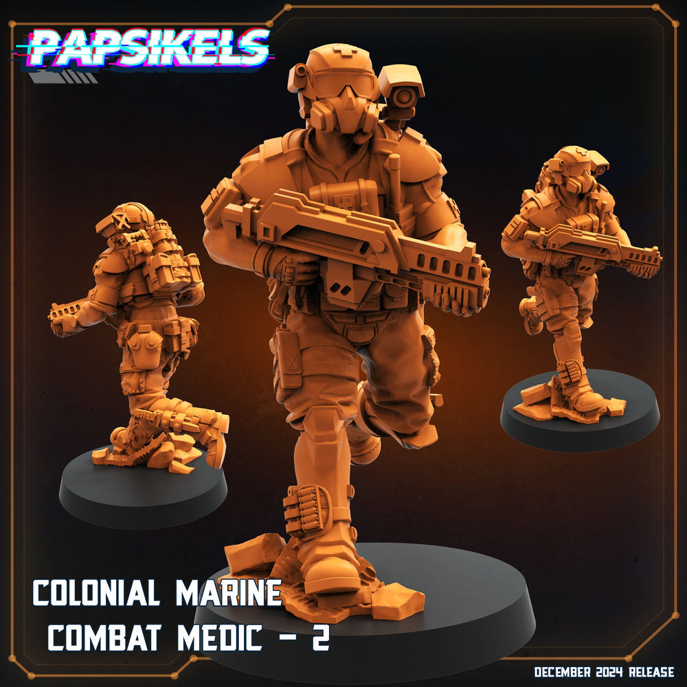 3D Printed Papsikels Colonial Marine Combat Medic Team Dec. 2024 SciFi 28mm 32mm (Online Only)