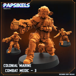 3D Printed Papsikels Colonial Marine Combat Medic Team Dec. 2024 SciFi 28mm 32mm (Online Only)