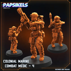 3D Printed Papsikels Colonial Marine Combat Medic Team Dec. 2024 SciFi 28mm 32mm (Online Only)