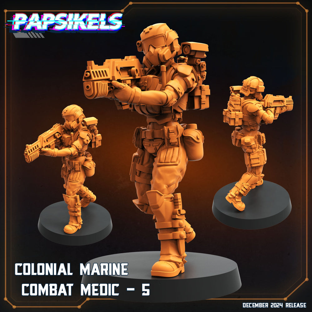 3D Printed Papsikels Colonial Marine Combat Medic Team Dec. 2024 SciFi 28mm 32mm (Online Only)
