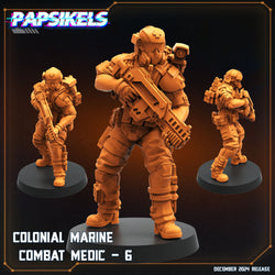 3D Printed Papsikels Colonial Marine Combat Medic Team Dec. 2024 SciFi 28mm 32mm (Online Only)