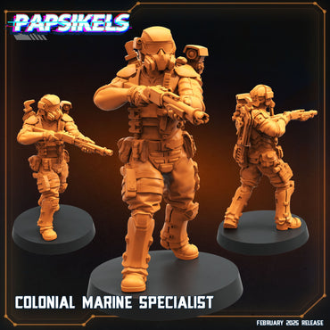 3D Printed Papsikels Colonial Marine Specialist February 2025 Scifi 28mm 32mm (Online Only)
