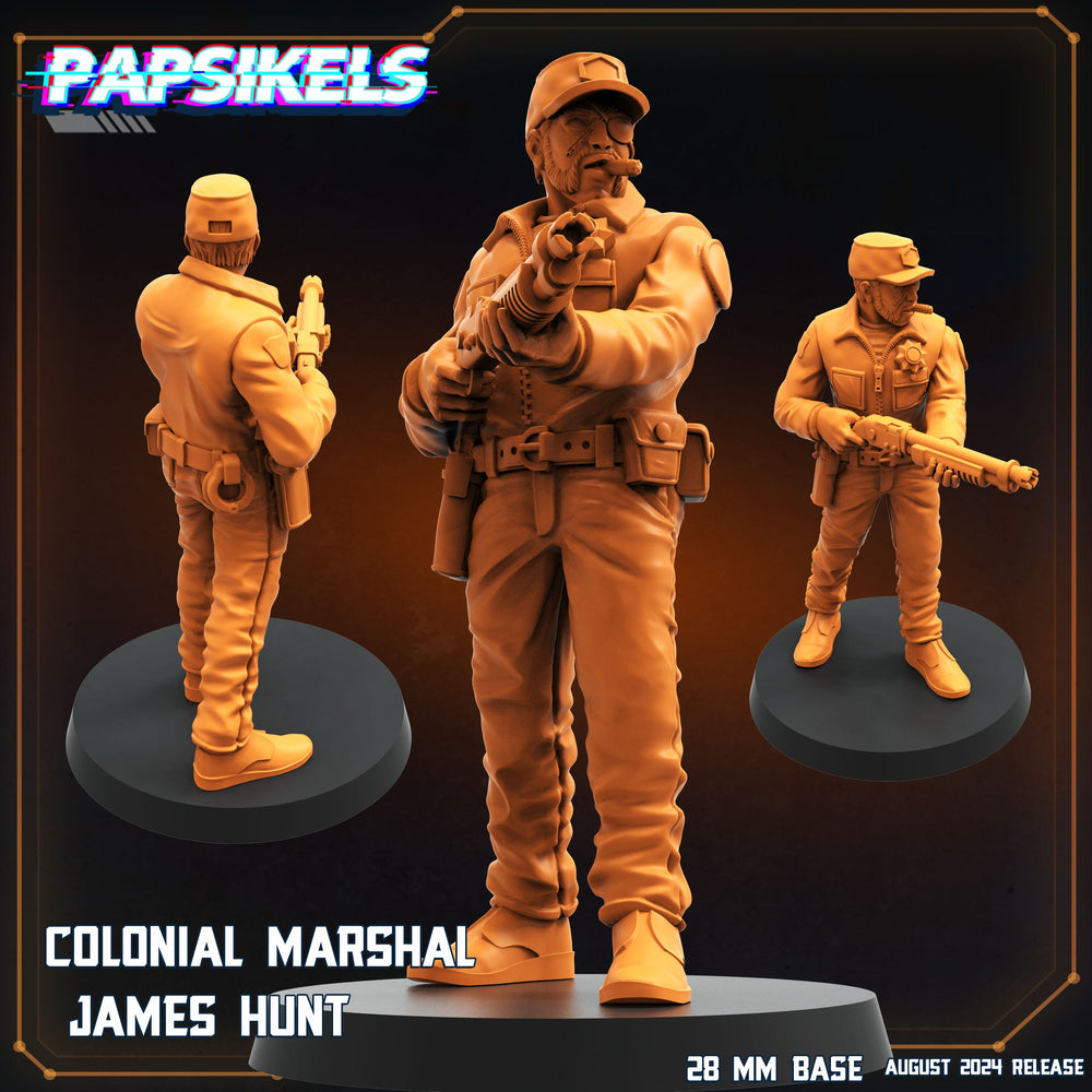 3D Printed Papsikels Colonial Marshal Set August 2024 Scifi 28mm 32mm (Online Only)
