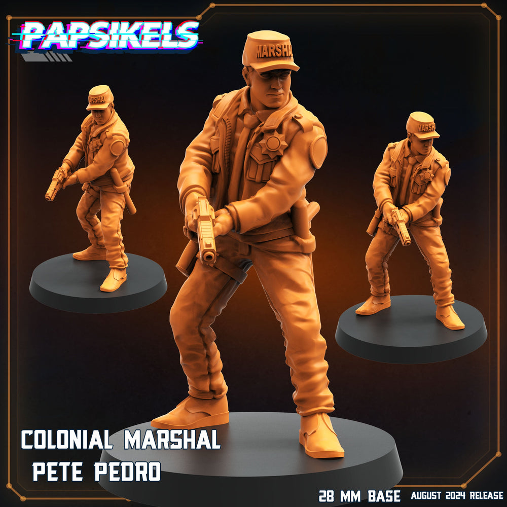 3D Printed Papsikels Colonial Marshal Set August 2024 Scifi 28mm 32mm (Online Only)