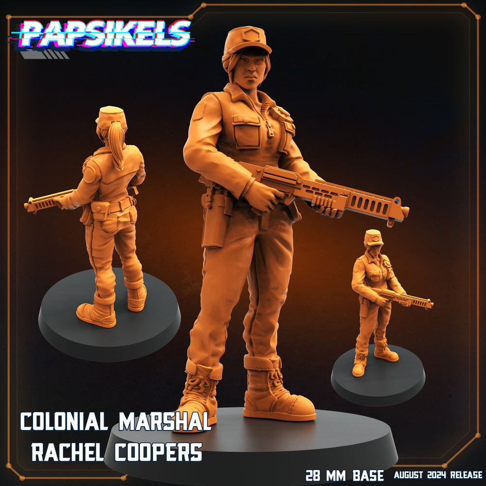 3D Printed Papsikels Colonial Marshal Set August 2024 Scifi 28mm 32mm (Online Only)