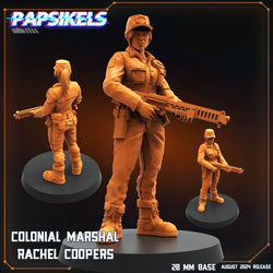 3D Printed Papsikels Colonial Marshal Set August 2024 Scifi 28mm 32mm (Online Only)