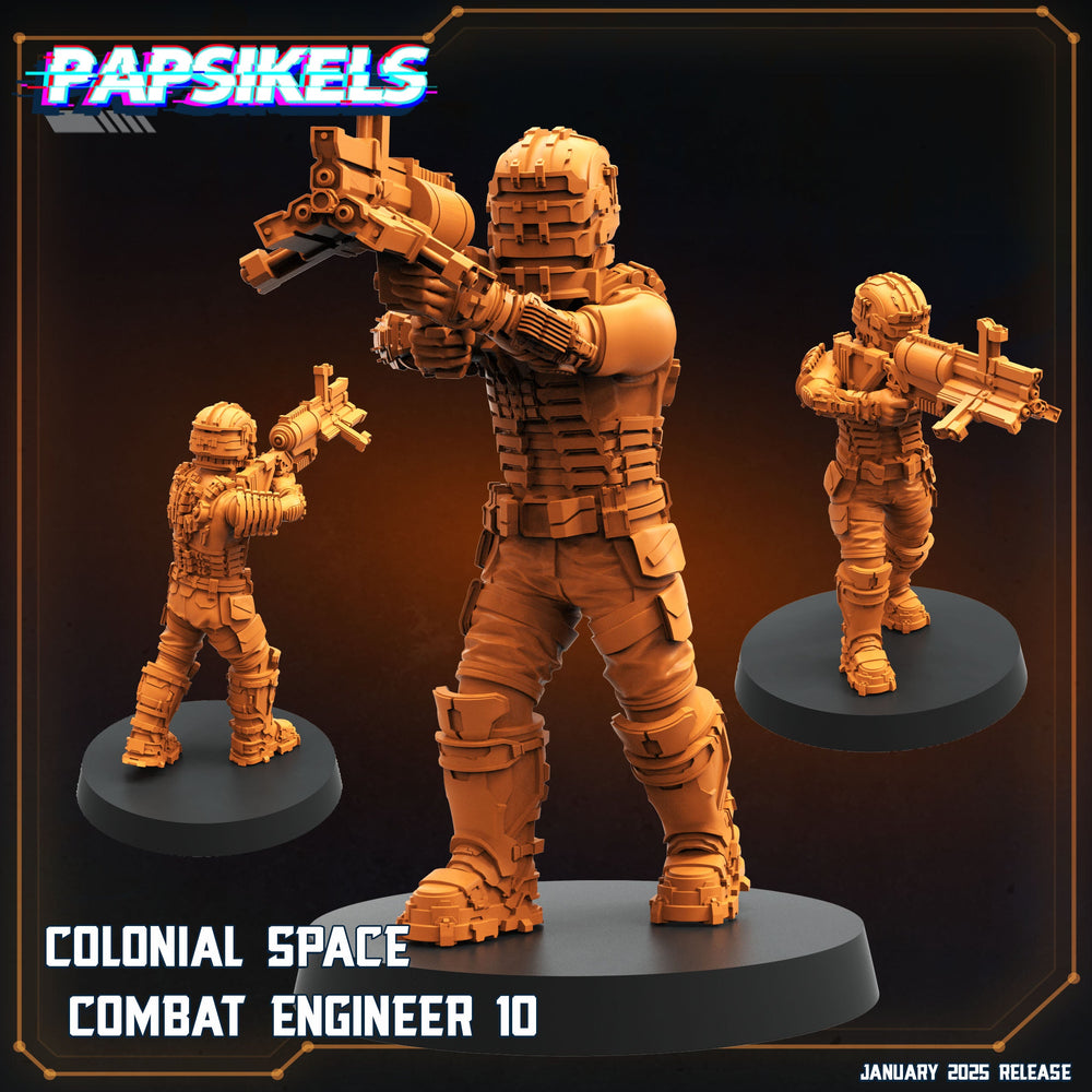 3D Printed Papsikels Colonial Space Combat Engineers Set January 2025 - Scifi 28mm 32mm (Online Only)