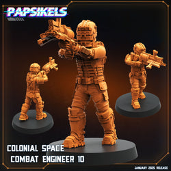 3D Printed Papsikels Colonial Space Combat Engineers Set January 2025 - Scifi 28mm 32mm (Online Only)
