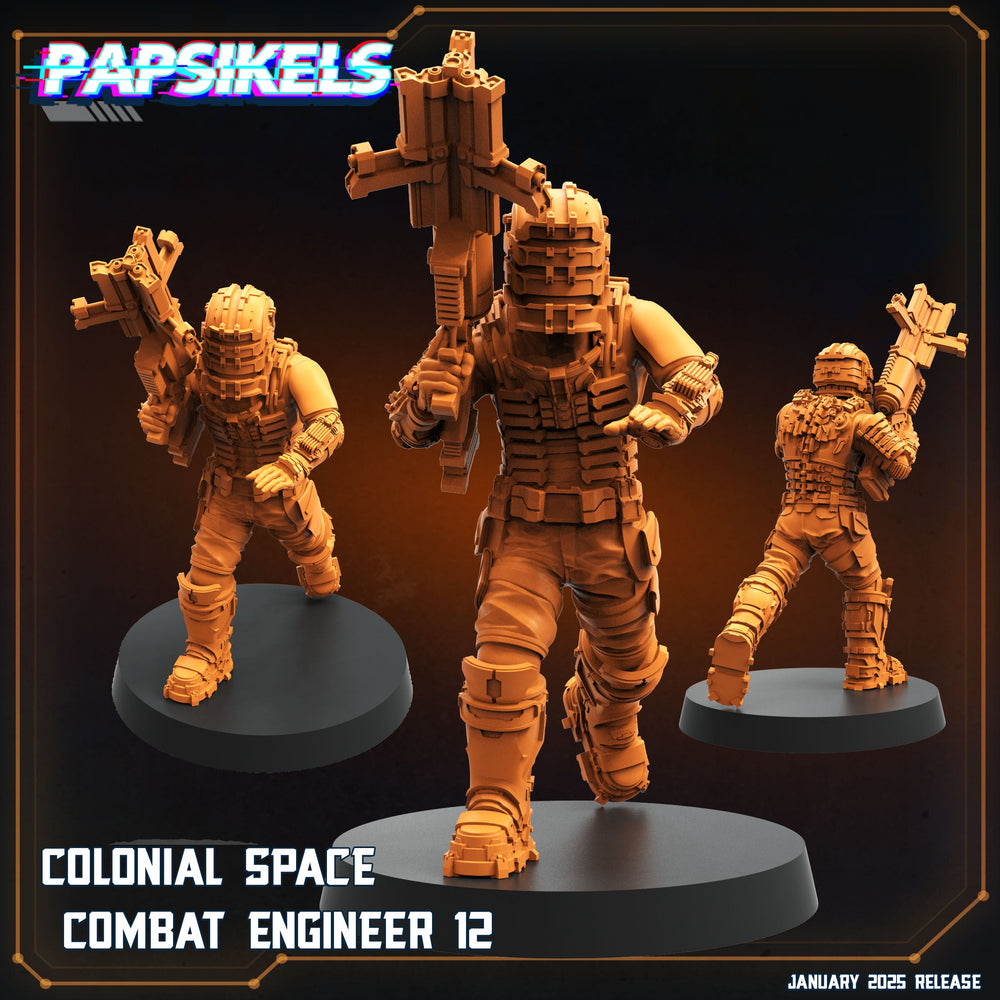 3D Printed Papsikels Colonial Space Combat Engineers Set January 2025 - Scifi 28mm 32mm (Online Only)