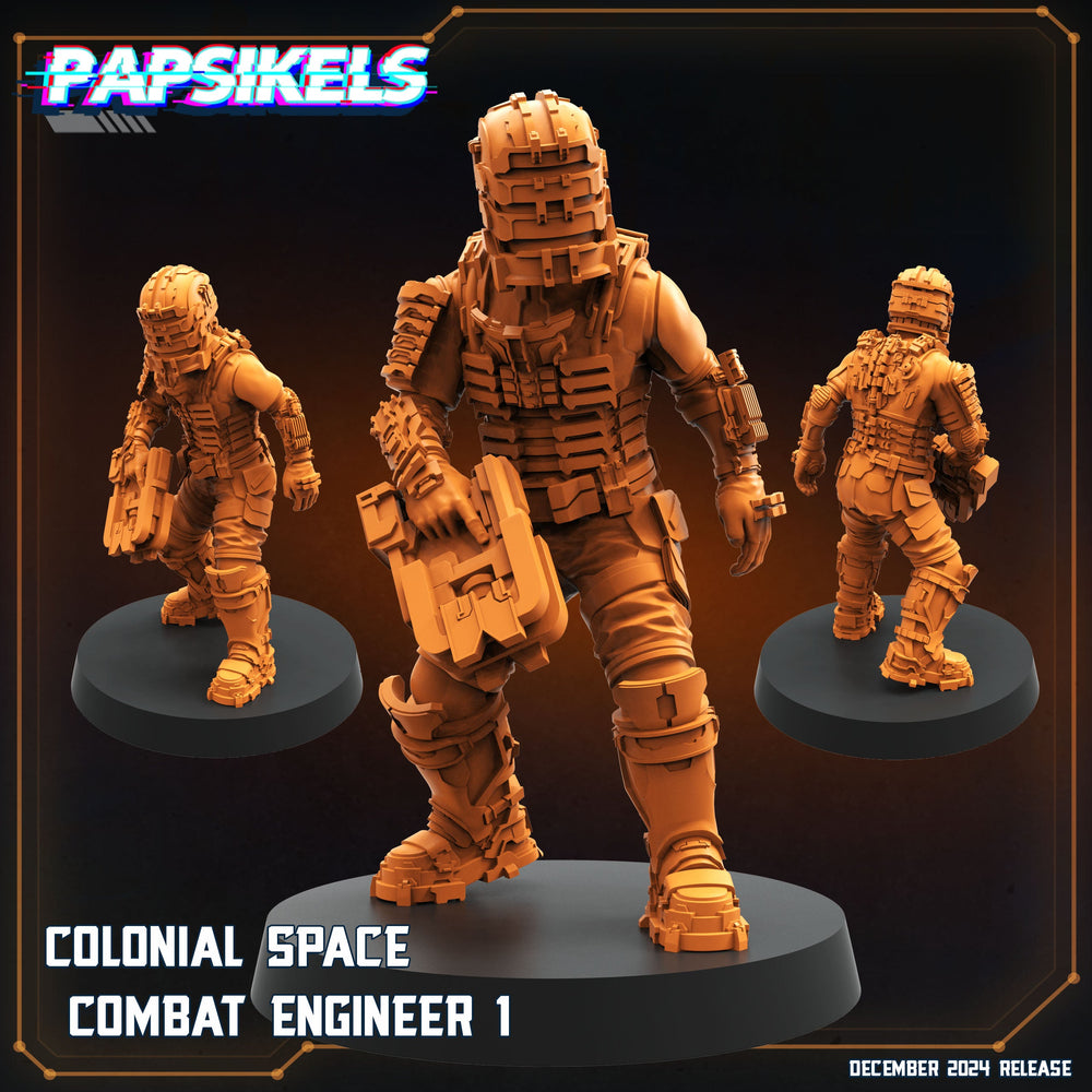 3D Printed Papsikels Colonial Space Combat Engineer Dec. 2024 SciFi 28mm 32mm (Online Only)