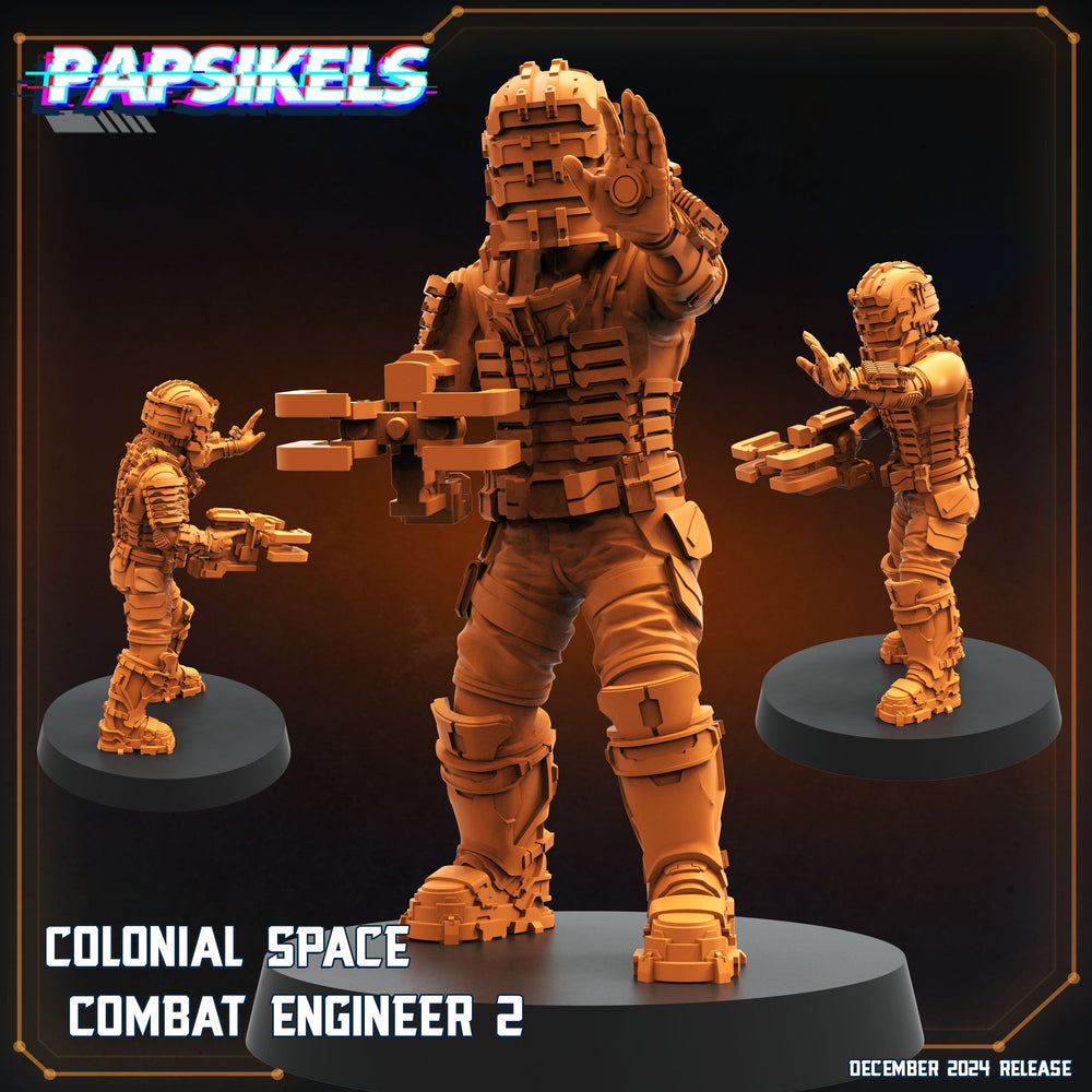 3D Printed Papsikels Colonial Space Combat Engineer Dec. 2024 SciFi 28mm 32mm (Online Only)