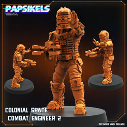 3D Printed Papsikels Colonial Space Combat Engineer Dec. 2024 SciFi 28mm 32mm (Online Only)