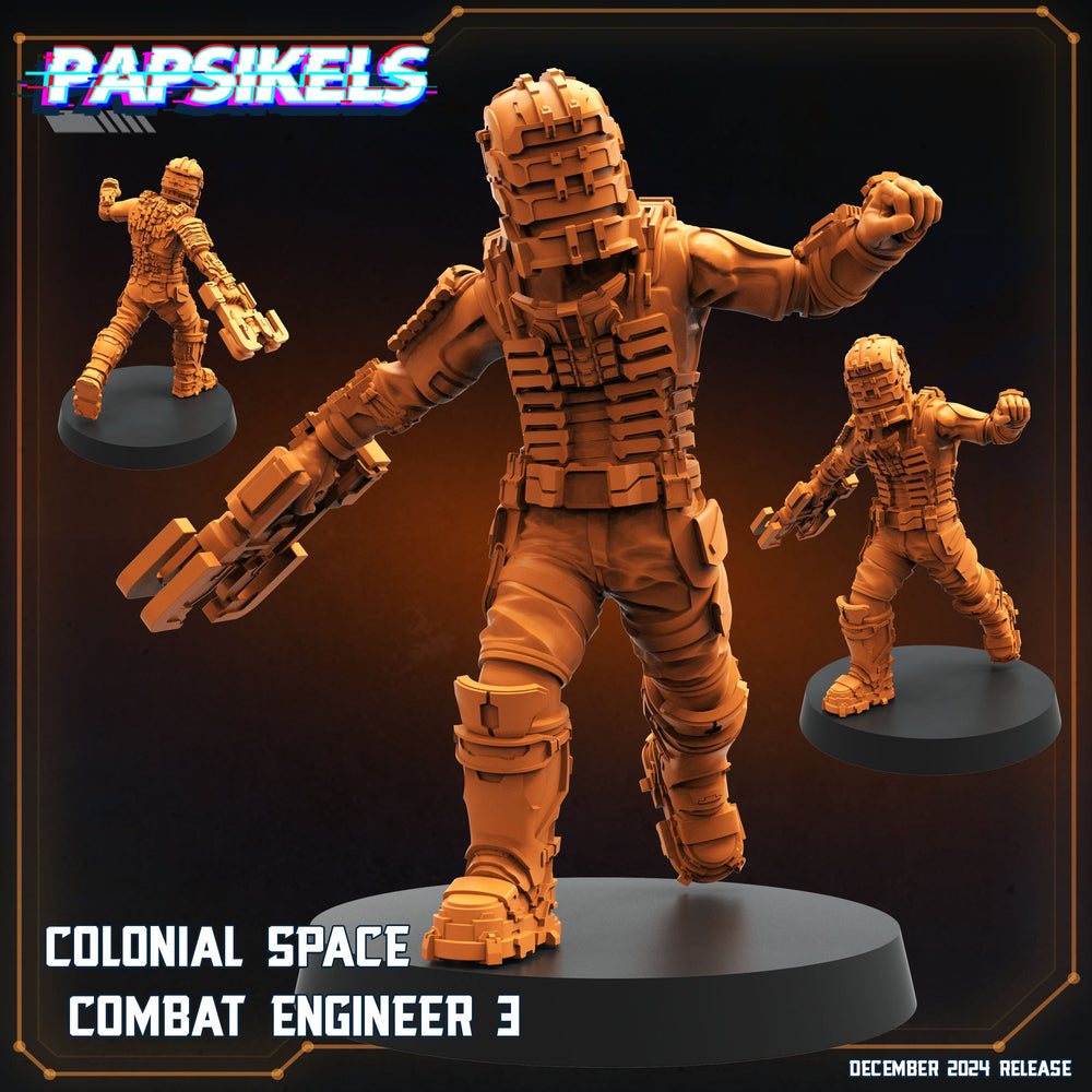 3D Printed Papsikels Colonial Space Combat Engineer Dec. 2024 SciFi 28mm 32mm (Online Only)