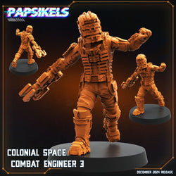 3D Printed Papsikels Colonial Space Combat Engineer Dec. 2024 SciFi 28mm 32mm (Online Only)