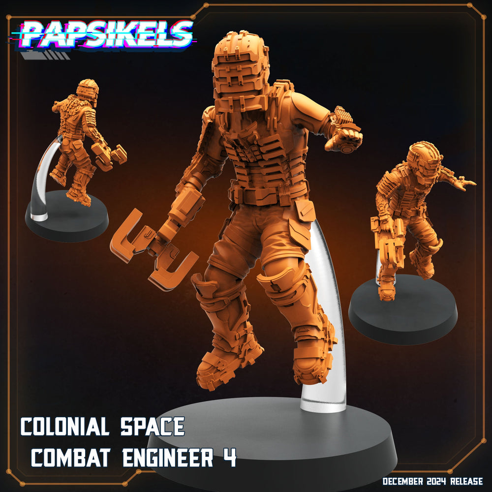 3D Printed Papsikels Colonial Space Combat Engineer Dec. 2024 SciFi 28mm 32mm (Online Only)