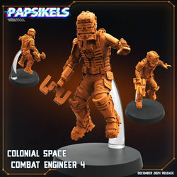 3D Printed Papsikels Colonial Space Combat Engineer Dec. 2024 SciFi 28mm 32mm (Online Only)