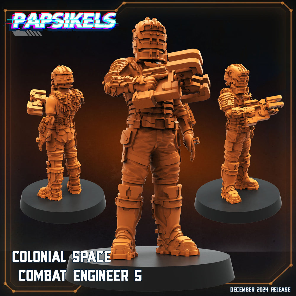 3D Printed Papsikels Colonial Space Combat Engineer Dec. 2024 SciFi 28mm 32mm (Online Only)