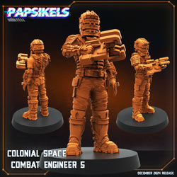 3D Printed Papsikels Colonial Space Combat Engineer Dec. 2024 SciFi 28mm 32mm (Online Only)