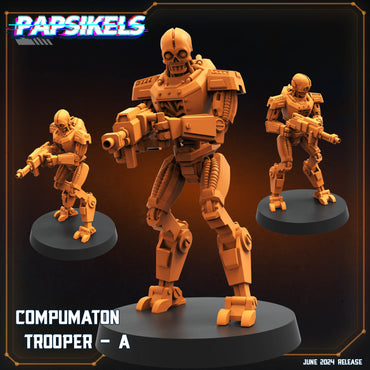 3D Printed Papsikels Compumaton Trooper Set JUNE 2024 SCIFI 28mm 32mm (Online Only)