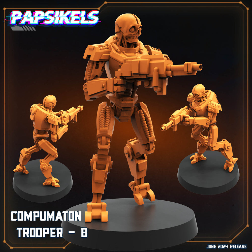 3D Printed Papsikels Compumaton Trooper Set JUNE 2024 SCIFI 28mm 32mm (Online Only)