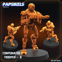 3D Printed Papsikels Compumaton Trooper Set JUNE 2024 SCIFI 28mm 32mm (Online Only)