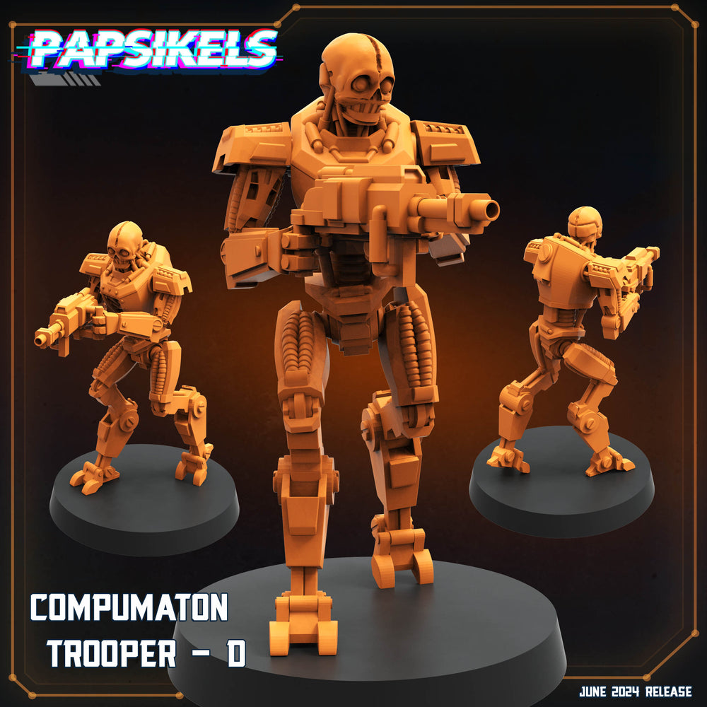 3D Printed Papsikels Compumaton Trooper Set JUNE 2024 SCIFI 28mm 32mm (Online Only)