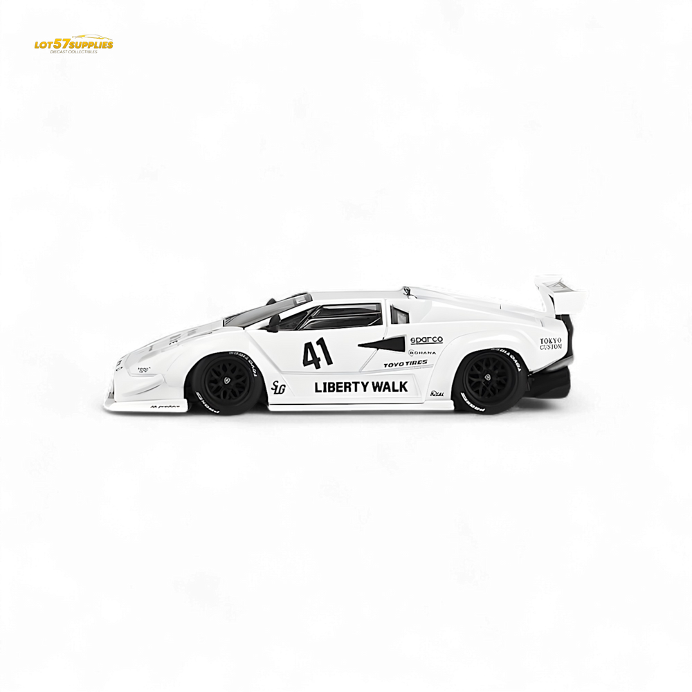 Mini-GT Lamborghini Countach LB-WORKS White 2024 Tokyo Auto Salon 1:64 MGT00966 (ONLINE ORDER ONLY)