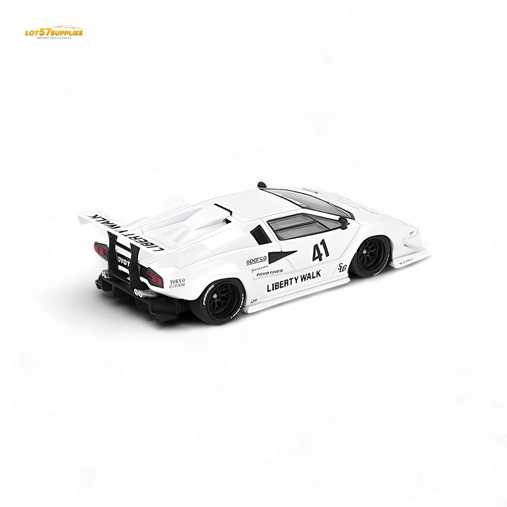 Mini-GT Lamborghini Countach LB-WORKS White 2024 Tokyo Auto Salon 1:64 MGT00966 (ONLINE ORDER ONLY)