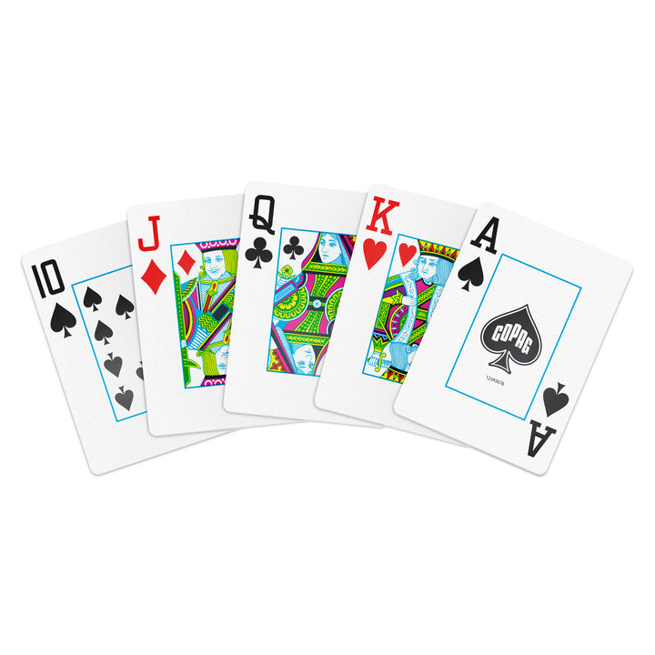 COPAG Playing Cards: Double Deck Set - Legacy - Green/Purple - Poker Size - Jumbo Index (2) (ONLINE ORDER ONLY)