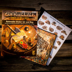 Gloomhaven: Jaws of the Lion - Removable Sticker Set & Map (ONLINE ORDER ONLY)