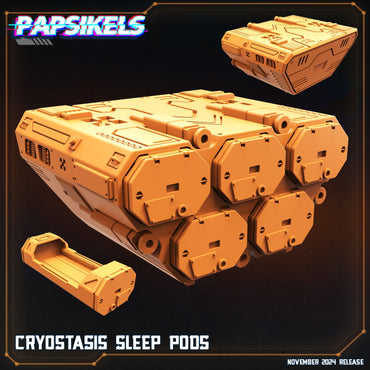 3D Printed Papsikels Cryostasis Sleep Pods Nov 2024 Scifi 28mm 32mm (Online Only)