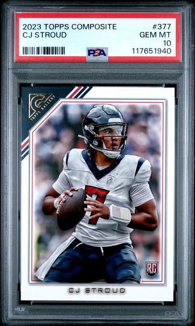 Graded 2023 Topps Composite CJ Stroud #377 Rookie RC Football Card PSA 10 Gem Mint (ONLINE ORDER ONLY)