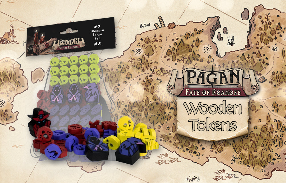 Capstone Games: Wooden Token Set - Pagan - Fate of Roanoke (ONLINE ORDER ONLY)