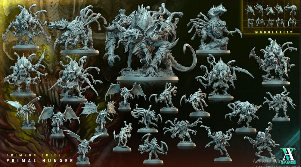 3D Printed Archvillain Games Crimson Skies Primal Hunger - Hemothrax Runner 28mm 32mm D&D (Online Only)